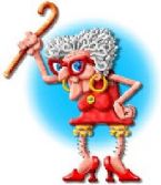 Old Lady in Red Dress ... (Click to enlarge)