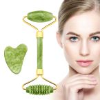 2PCS Jade Roller and Gua Sha Set Massager ... (Click to enlarge)