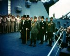 Japanese Surrender on USS Missouri BB 64 ... (Click to enlarge)