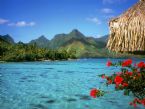 tranquil lagoon bora bora island french polynesia ... (Click to enlarge)