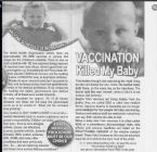 Vaccination Killed My Baby ... (Click to enlarge)