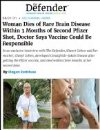 Woman Dies of Rare Brain Disease1 ... (Click to enlarge)
