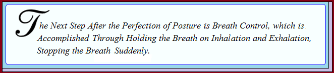 Image: 49 THE NEXT STEP AFTER THE PERFECTION OF POSTURE IS BREATH CONTROL